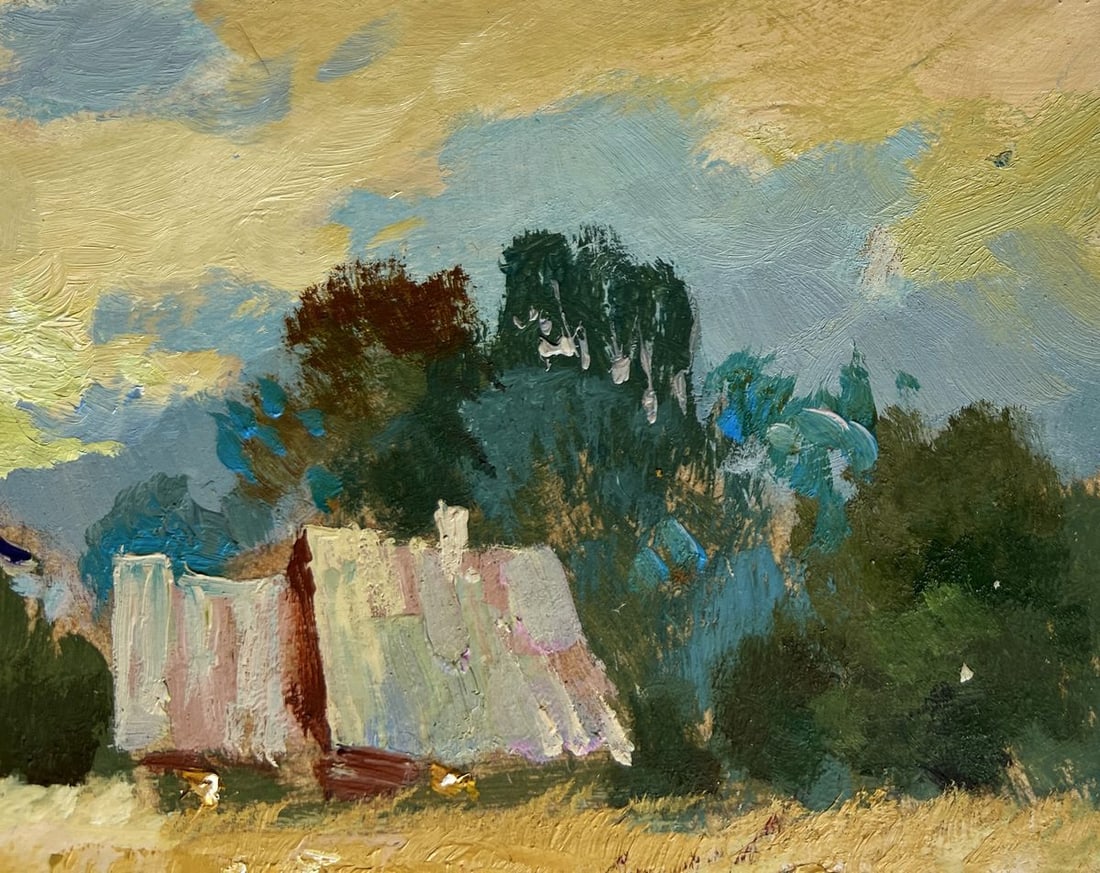 Oil painting Golden fields and sunset Yuriy Suprunchuk - 5