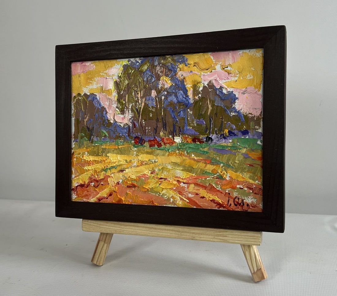 Oil painting Summer meadows and forest Alex Kalenyuk - 2