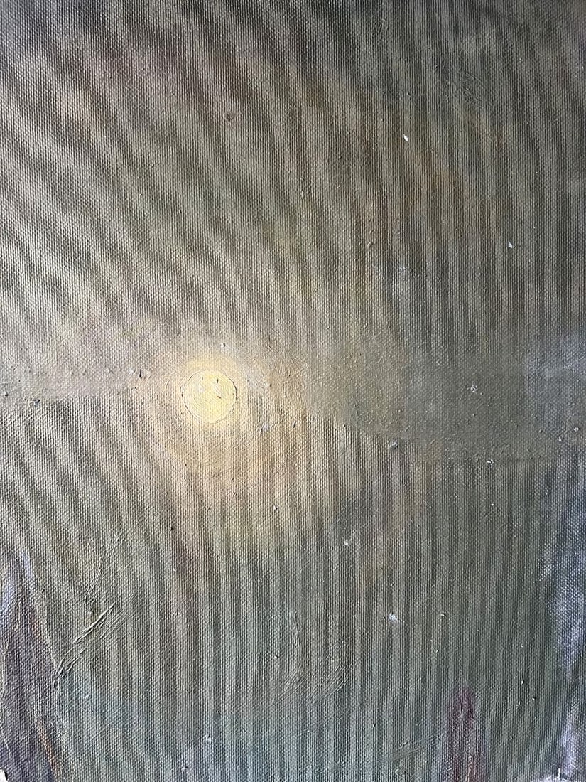 Oil painting Winter evening V. Mishurovsky - 5