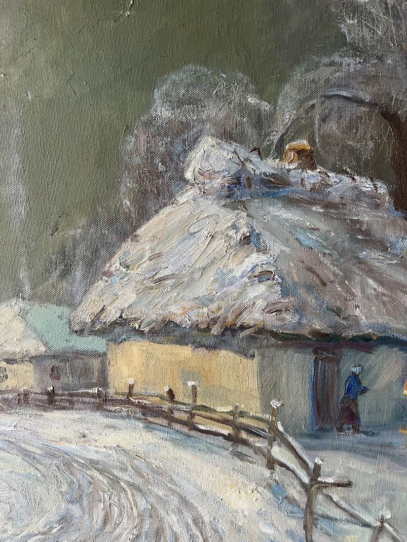 Oil painting Winter evening V. Mishurovsky - 9