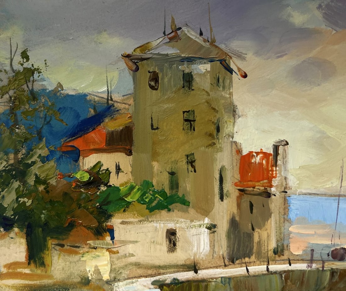 Oil painting Orange sunset in the sea Yuriy Suprunchuk - 4