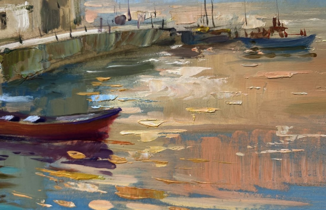 Oil painting Orange sunset in the sea Yuriy Suprunchuk - 8