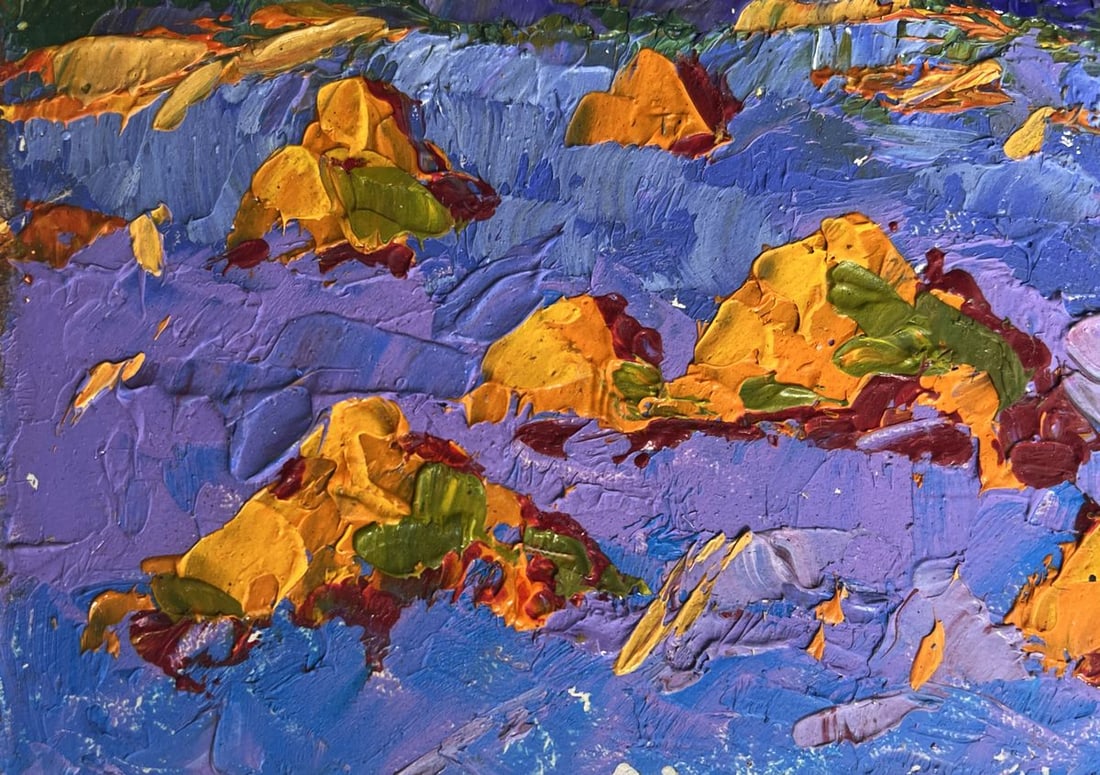 Oil painting Warm crimson evening Alex Kalenyuk - 6