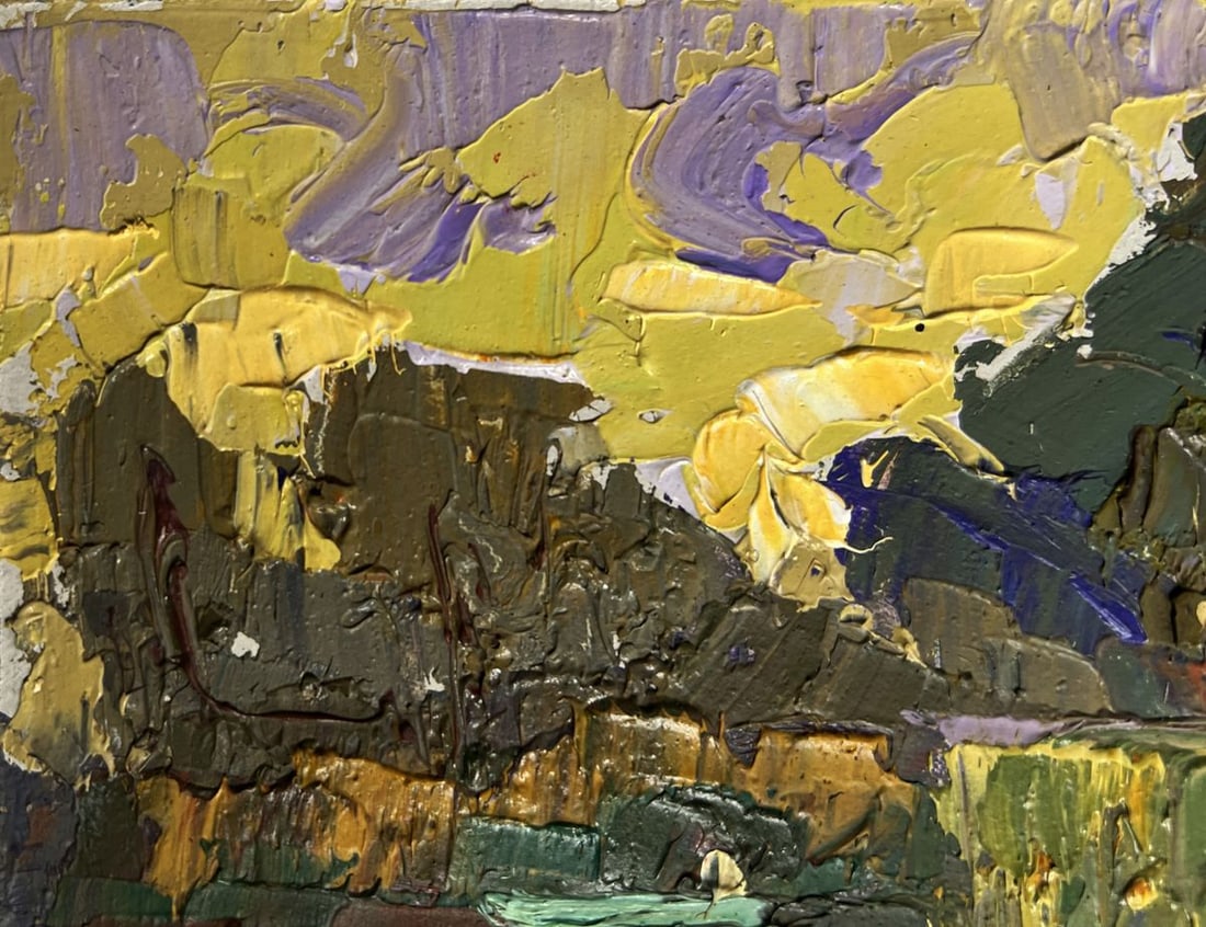 Oil painting Evening silence by the river Alex Kalenyuk - 5