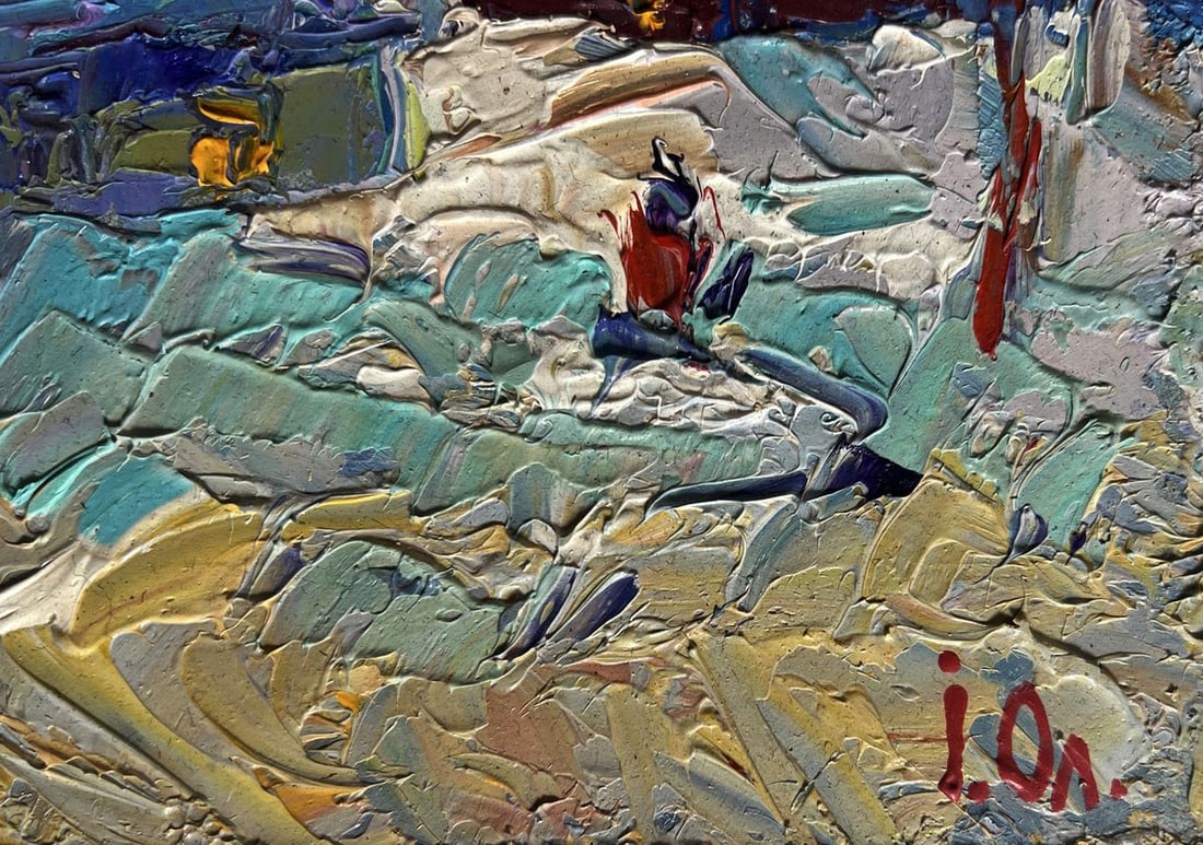 Oil painting Evening on the edge of the village Alex Kalenyuk - 9
