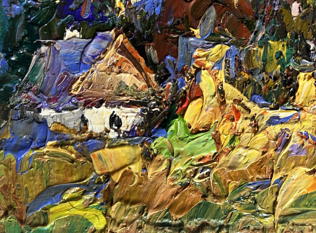 Oil painting Corn fields in the village Alex Kalenyuk - 5
