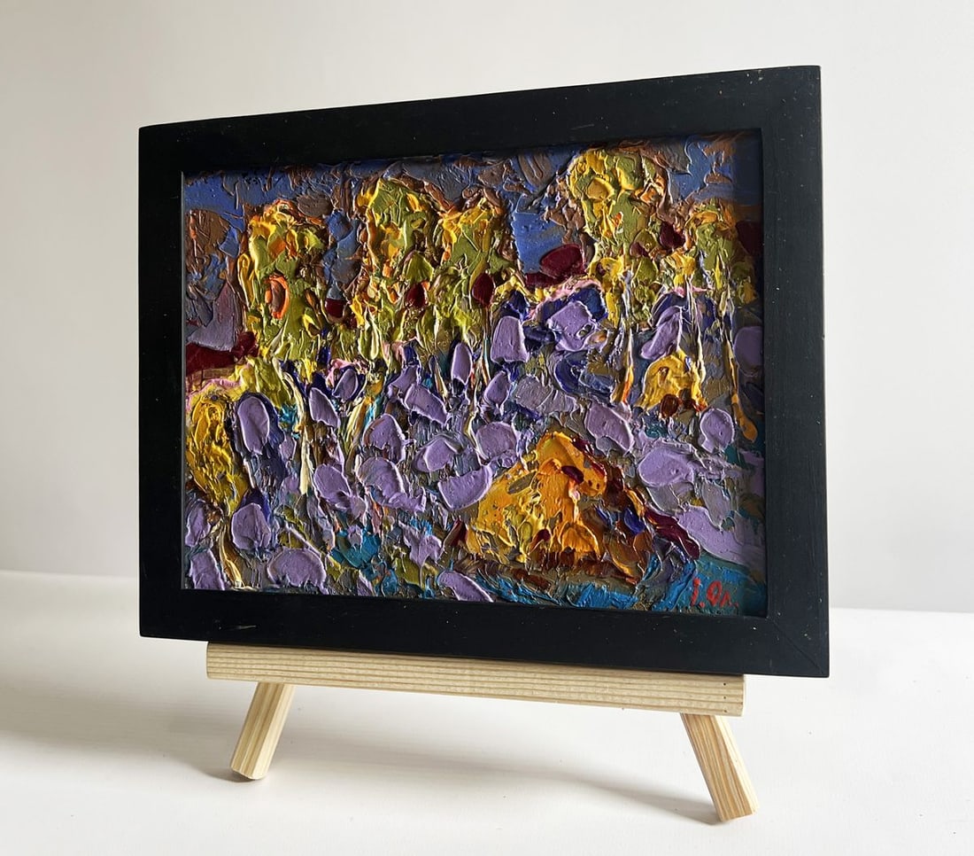 Oil painting Autumn frost in the field Alex Kalenyuk - 2