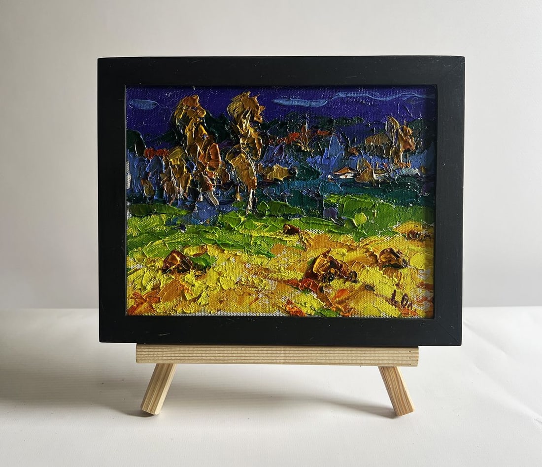Oil painting Autumn night rain Alex Kalenyuk: Title: Oil painting Autumn night rain Alex Kalenyuk Description: No.AAA4120 This oil painting canvas, titled "Autumn night rain", the composition is divided into distinct sections, each contributing t