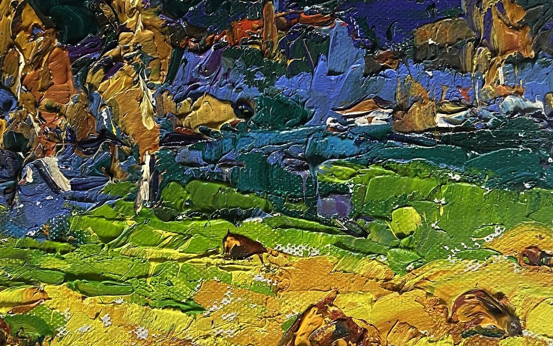 Oil painting Autumn night rain Alex Kalenyuk - 8