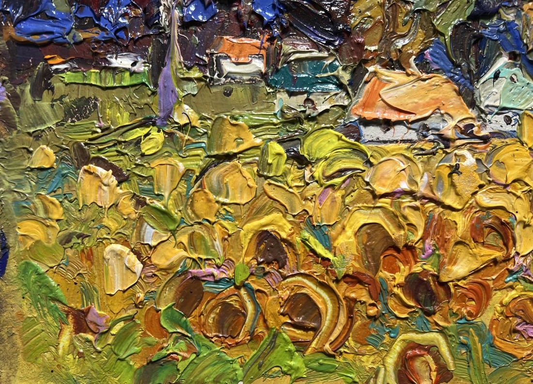 Oil painting Village fields Alex Kalenyuk - 5