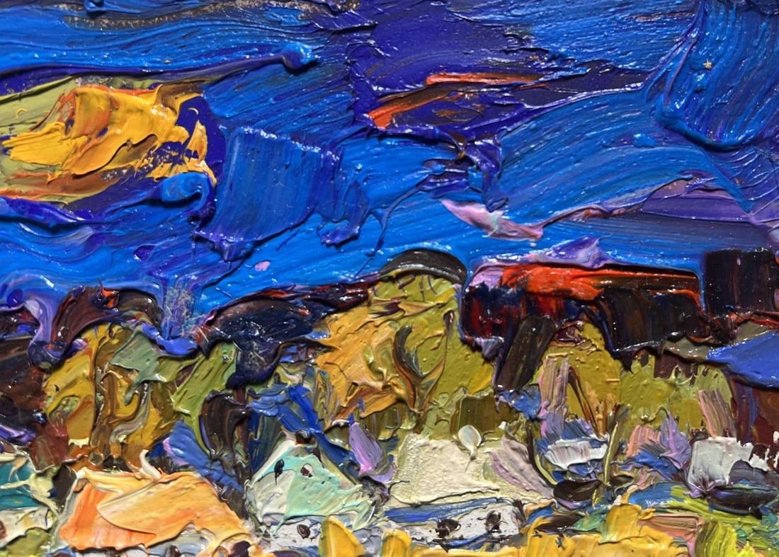 Oil painting Village fields Alex Kalenyuk - 6