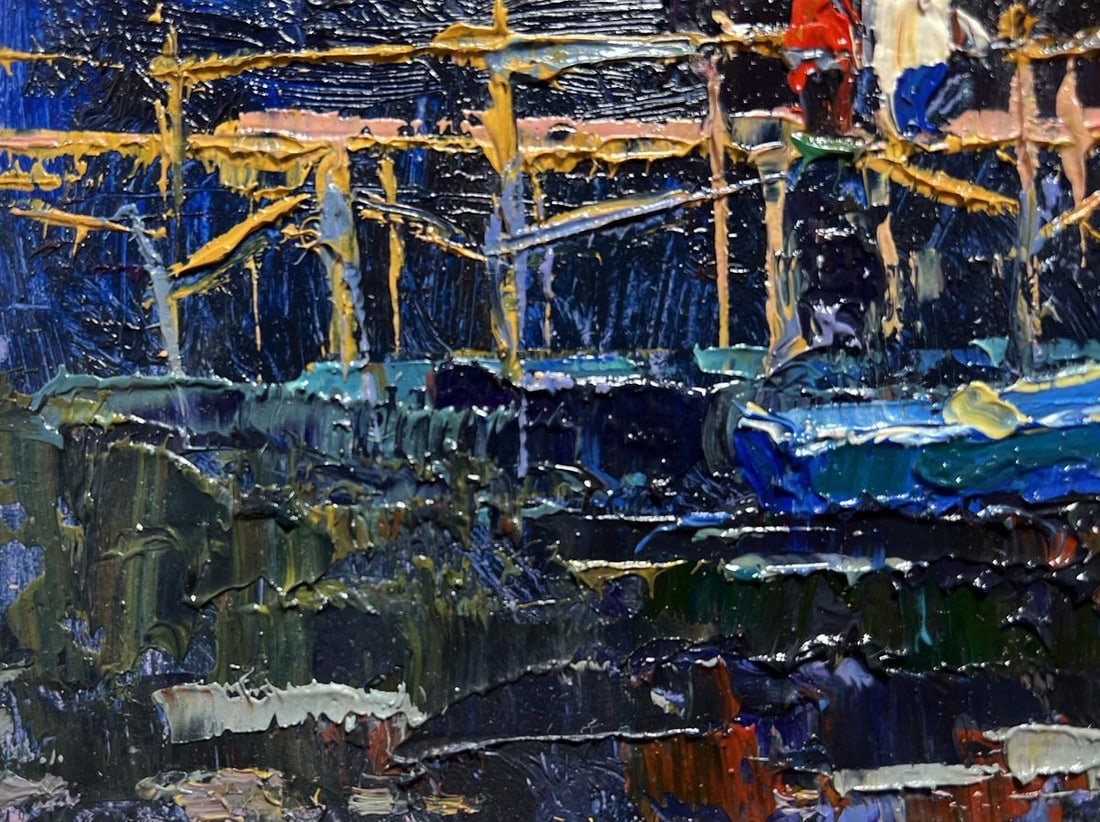 Oil painting People on the pier Oksana Kalenyuk - 5