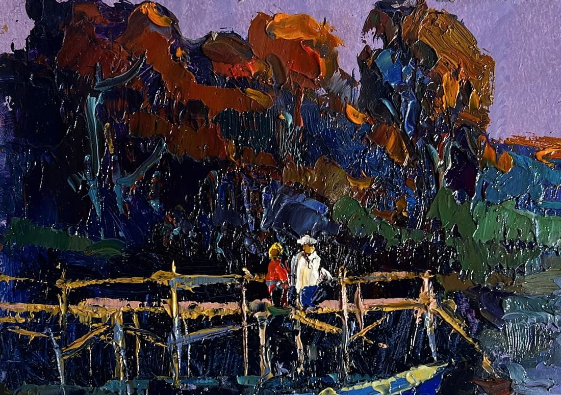Oil painting People on the pier Oksana Kalenyuk - 7