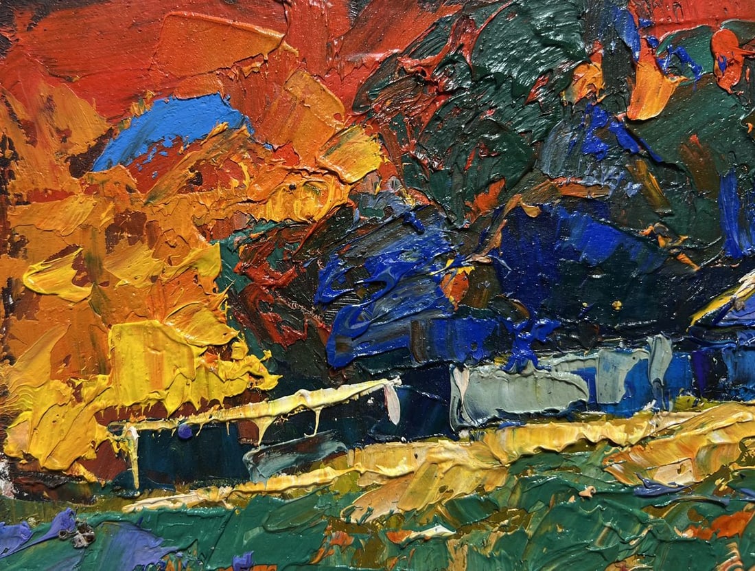 Oil painting Amazing evening sunset Oksana Kalenyuk - 4