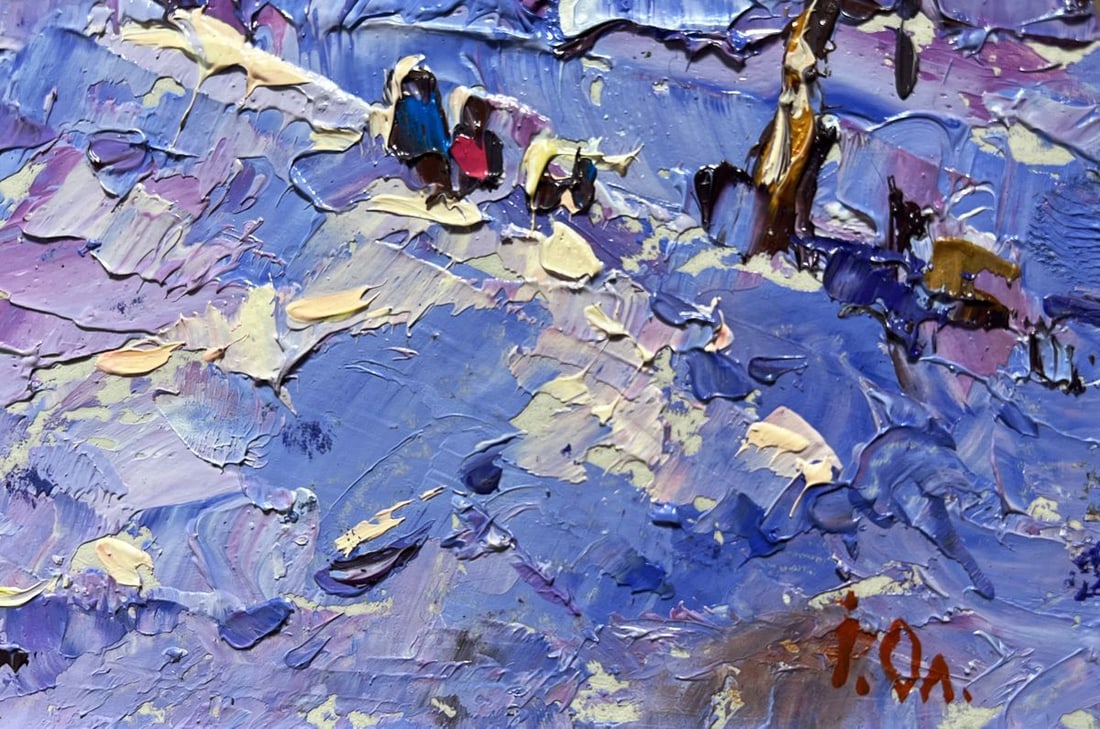 Oil painting Romantic winter evening Alex Kalenyuk - 8
