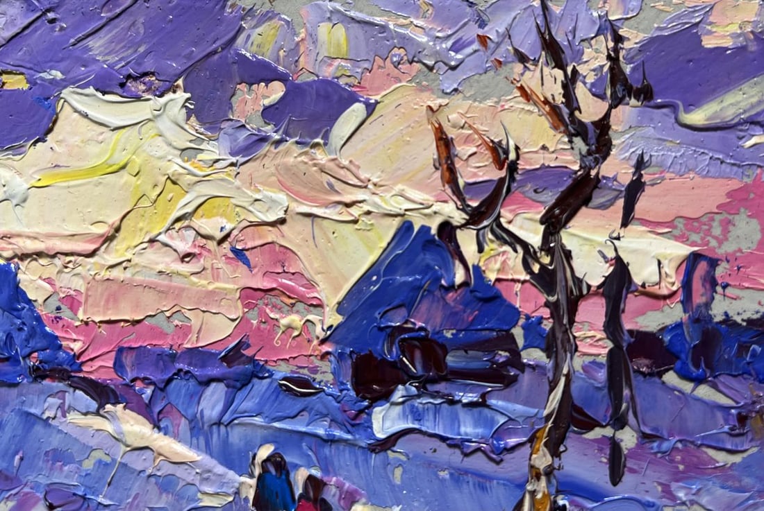 Oil painting Romantic winter evening Alex Kalenyuk - 9