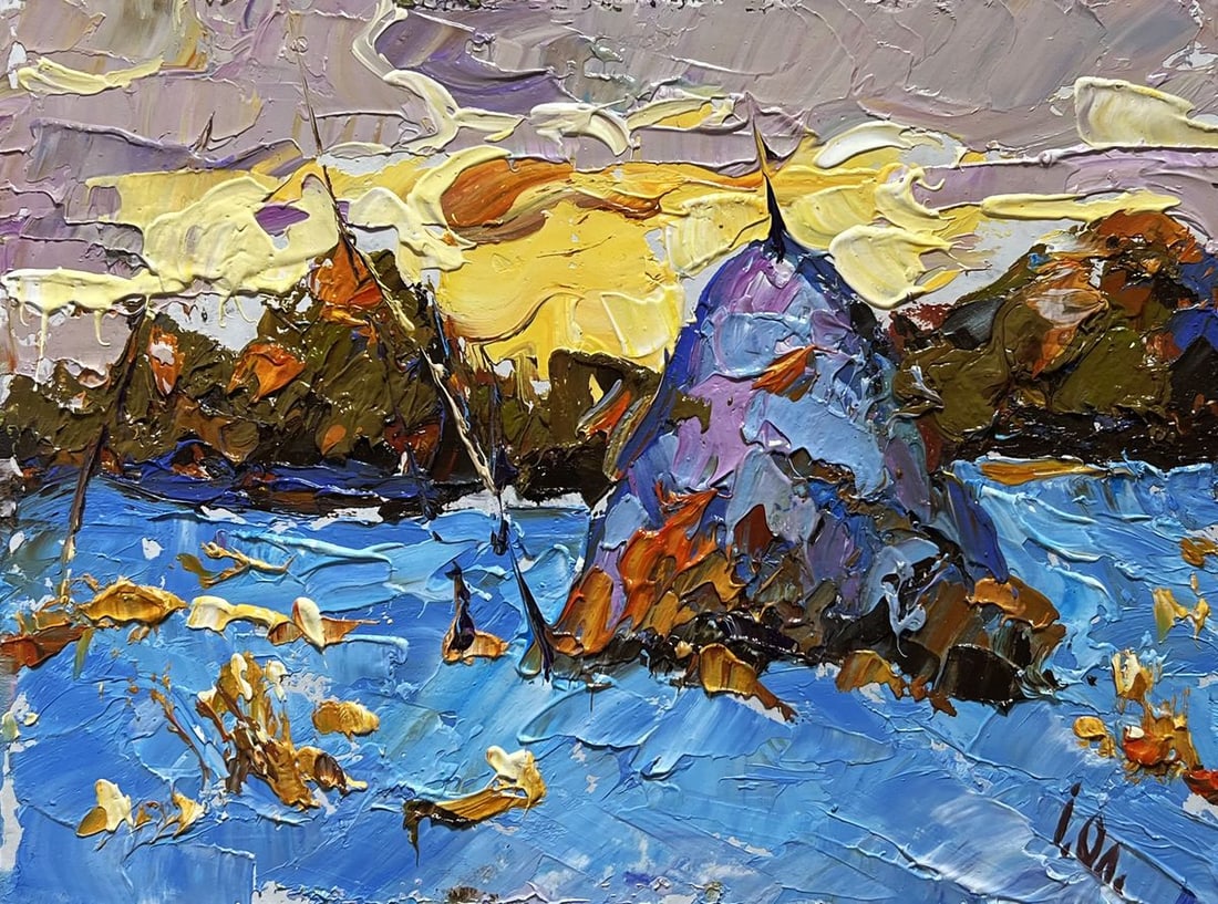 Oil painting Snow blue Alex Kalenyuk - 3