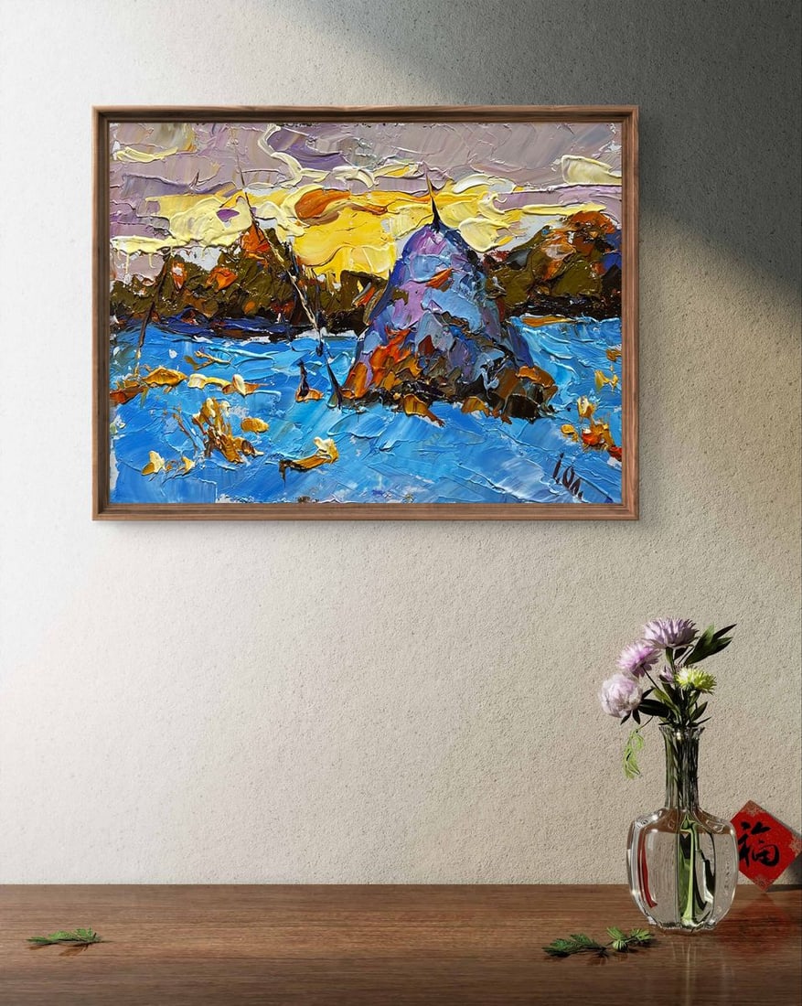 Oil painting Snow blue Alex Kalenyuk - 4