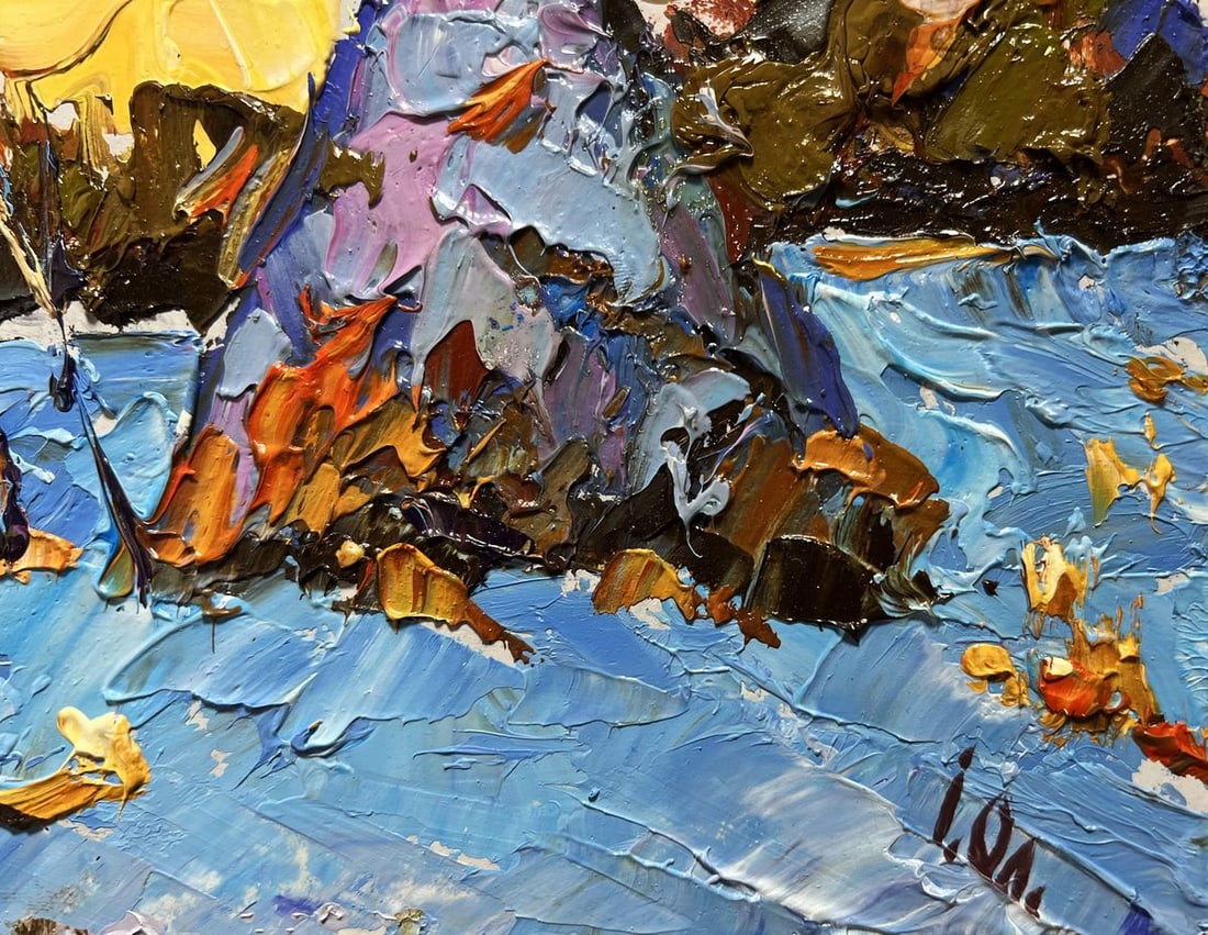 Oil painting Snow blue Alex Kalenyuk - 8