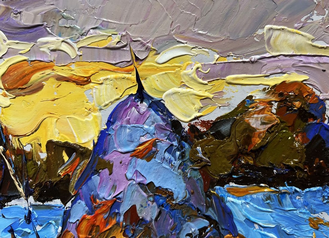 Oil painting Snow blue Alex Kalenyuk - 9
