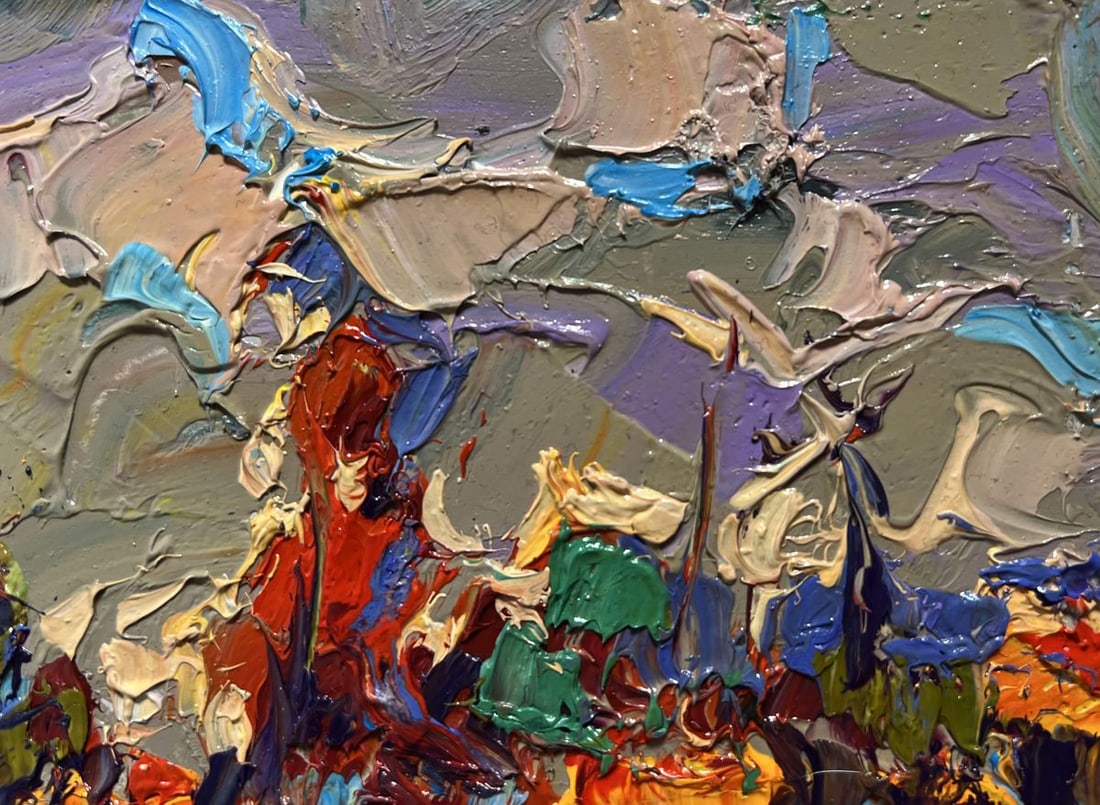Oil painting The first snow fell Alex Kalenyuk - 6