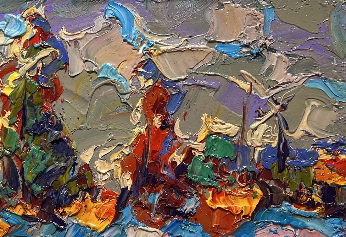 Oil painting The first snow fell Alex Kalenyuk - 8
