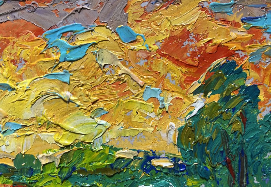 Oil painting Watch the bright sunset Alex Kalenyuk - 6