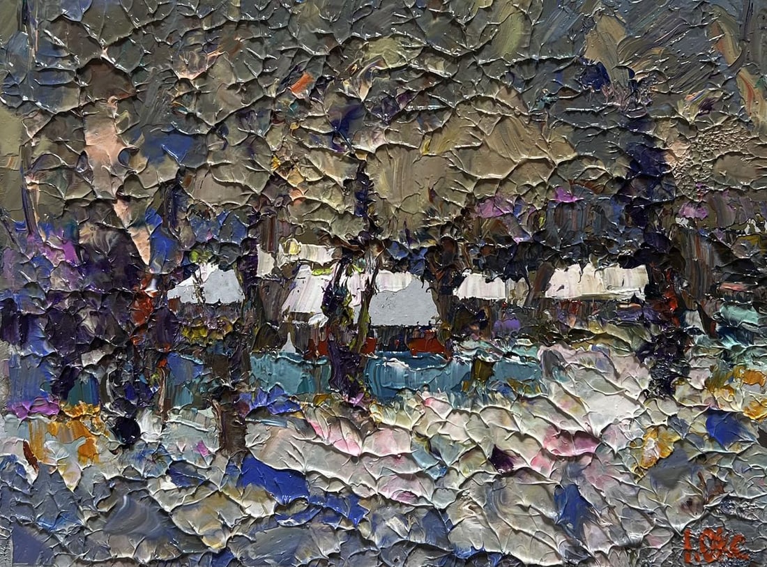 Oil painting Winter twilight Oksana Kalenyuk - 3