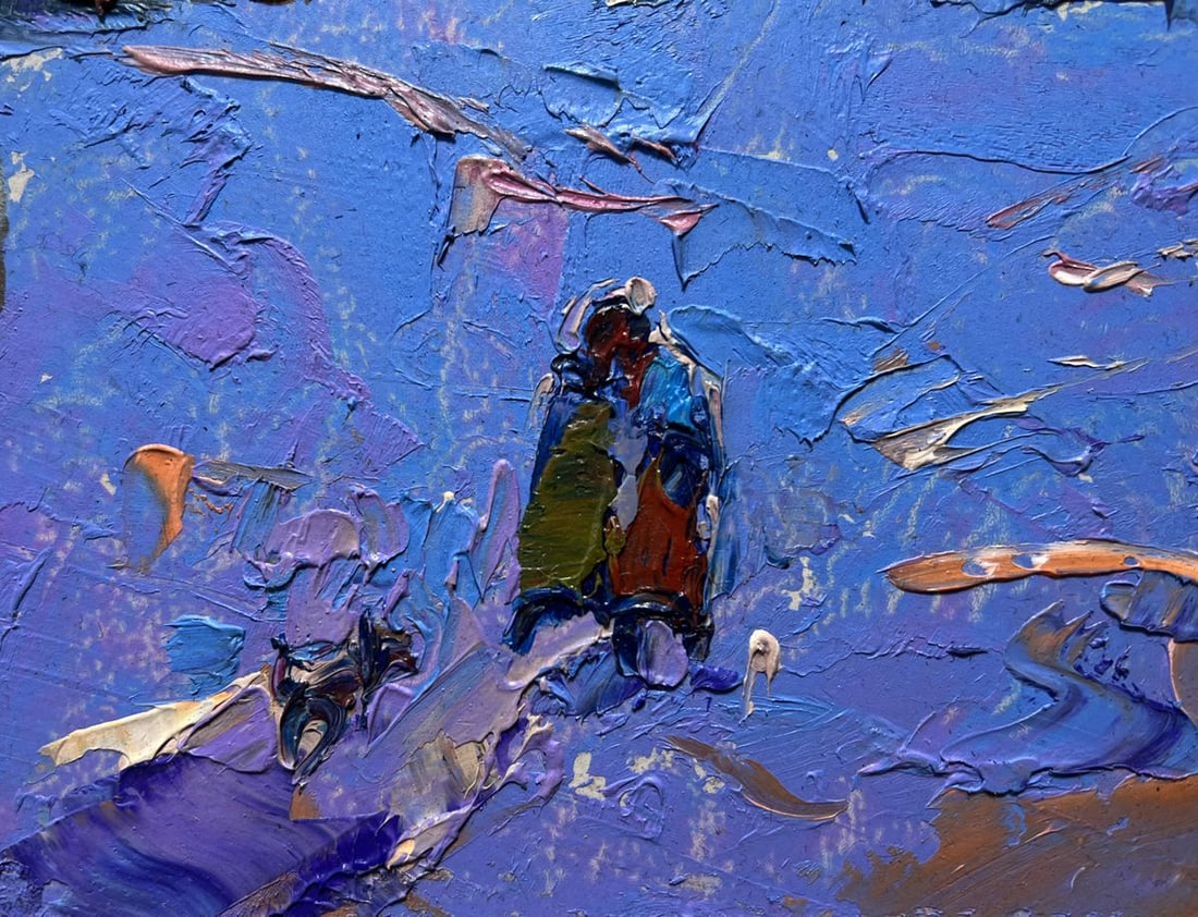 Oil painting Walk on a winter evening Alex Kalenyuk - 5
