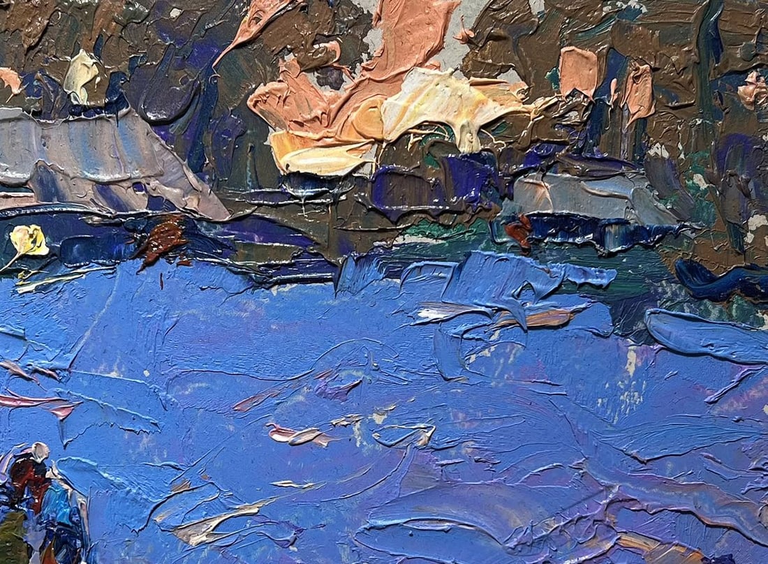 Oil painting Walk on a winter evening Alex Kalenyuk - 8