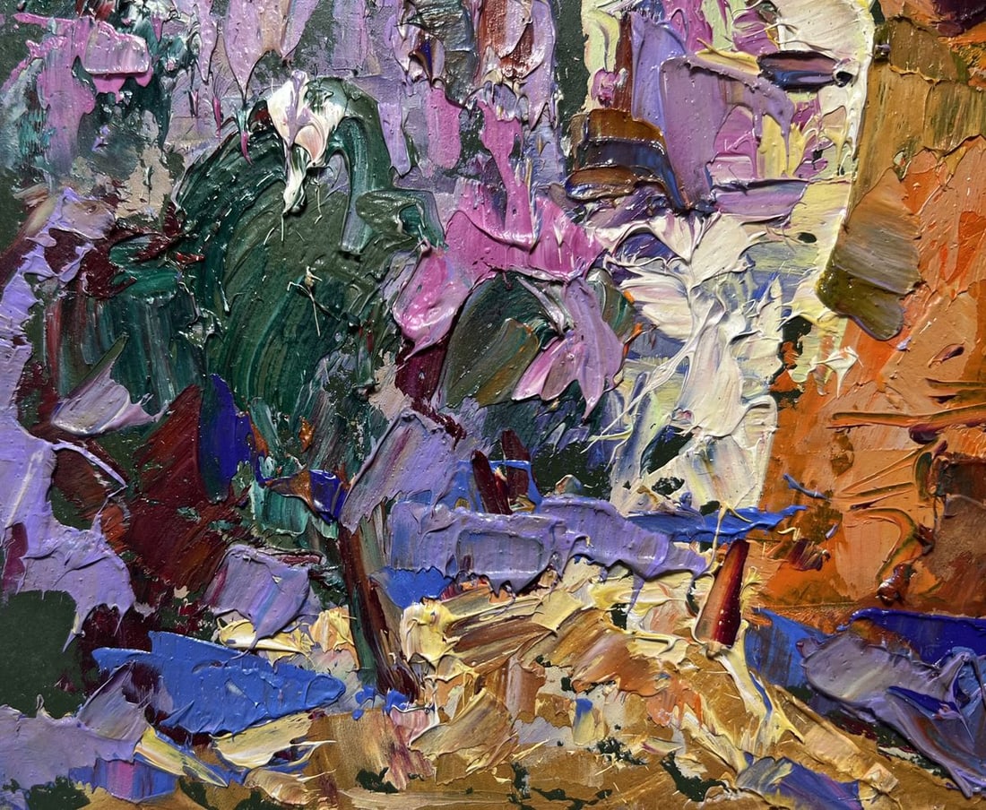Oil painting Round tower of the old fortress Alex Kalenyuk - 5