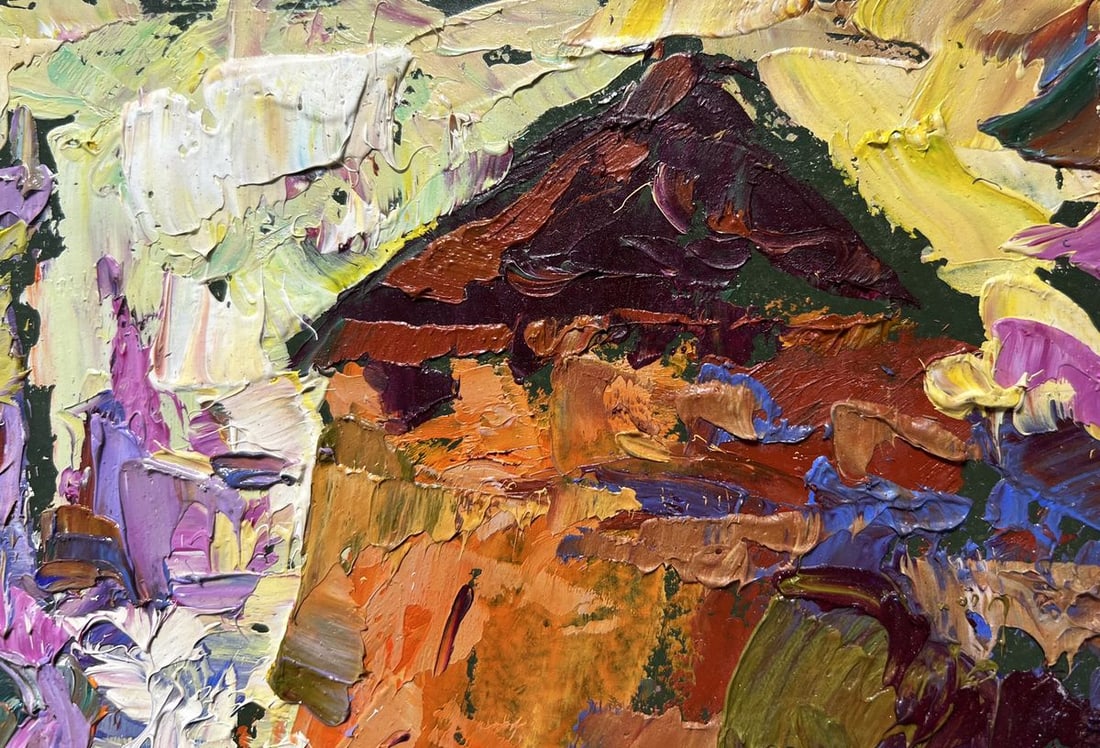 Oil painting Round tower of the old fortress Alex Kalenyuk - 6