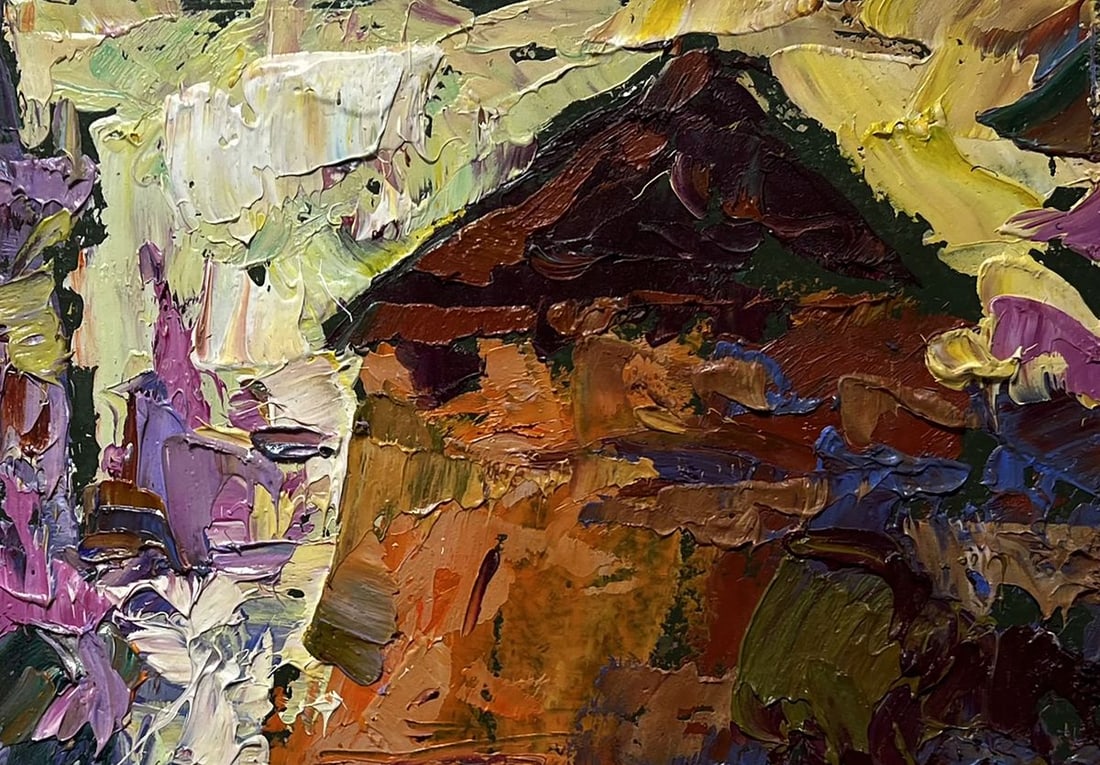 Oil painting Round tower of the old fortress Alex Kalenyuk - 8