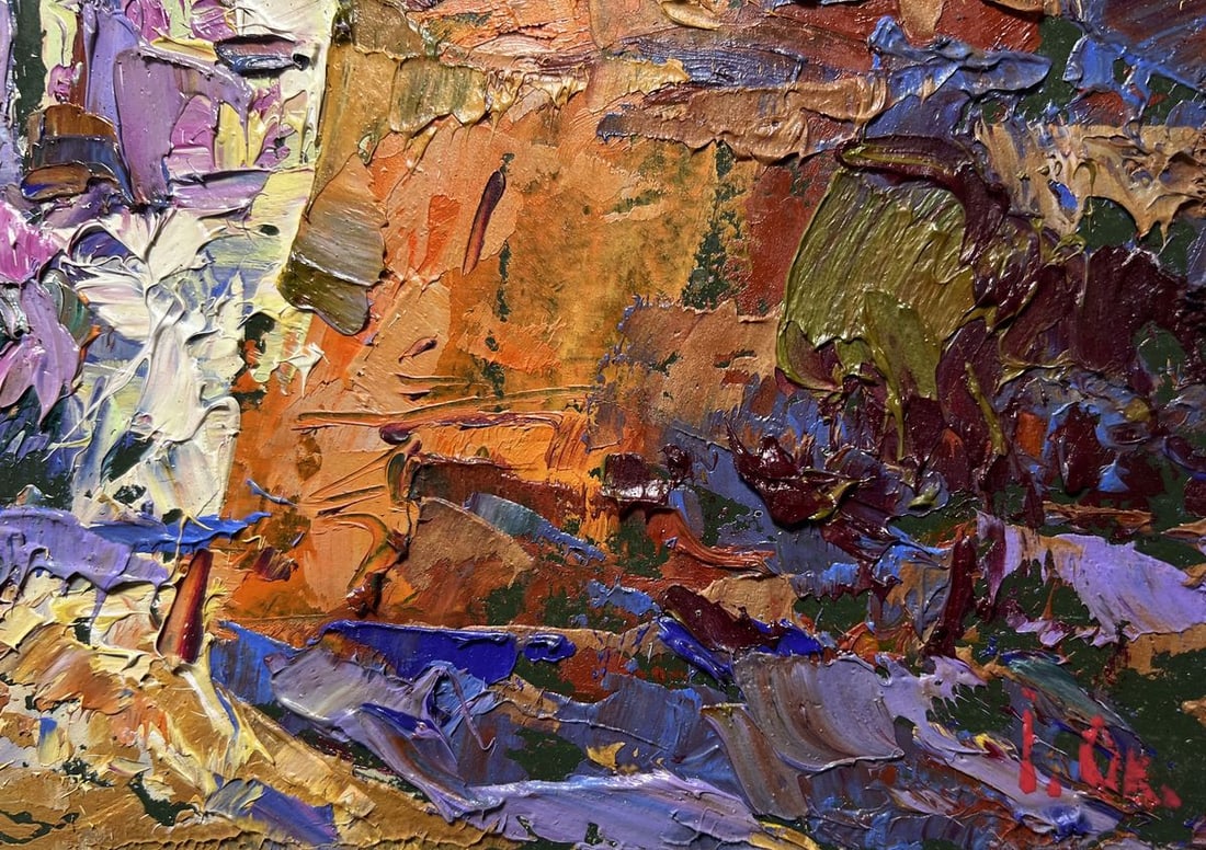 Oil painting Round tower of the old fortress Alex Kalenyuk - 9