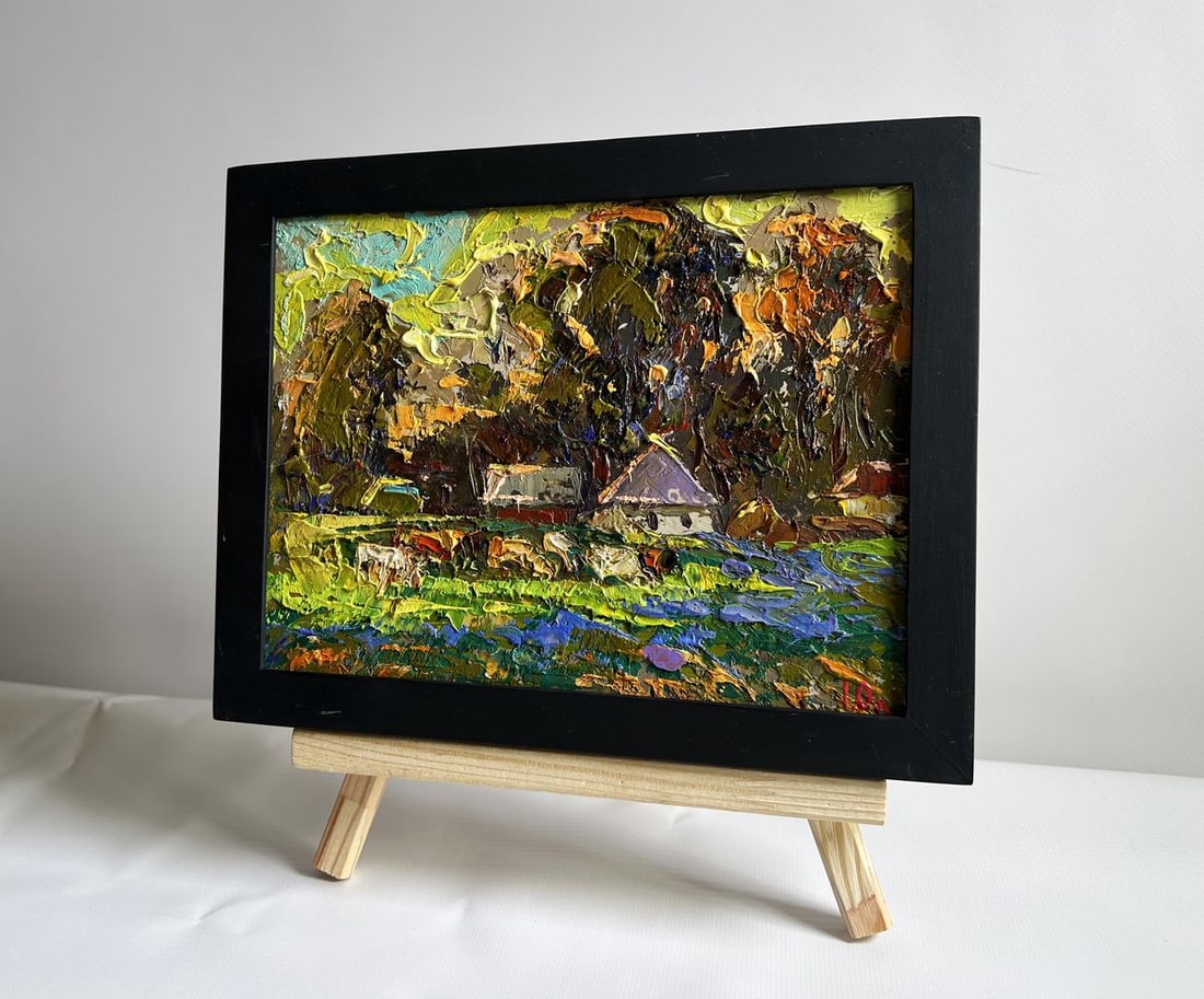Oil painting Along the green field Alex Kalenyuk - 2