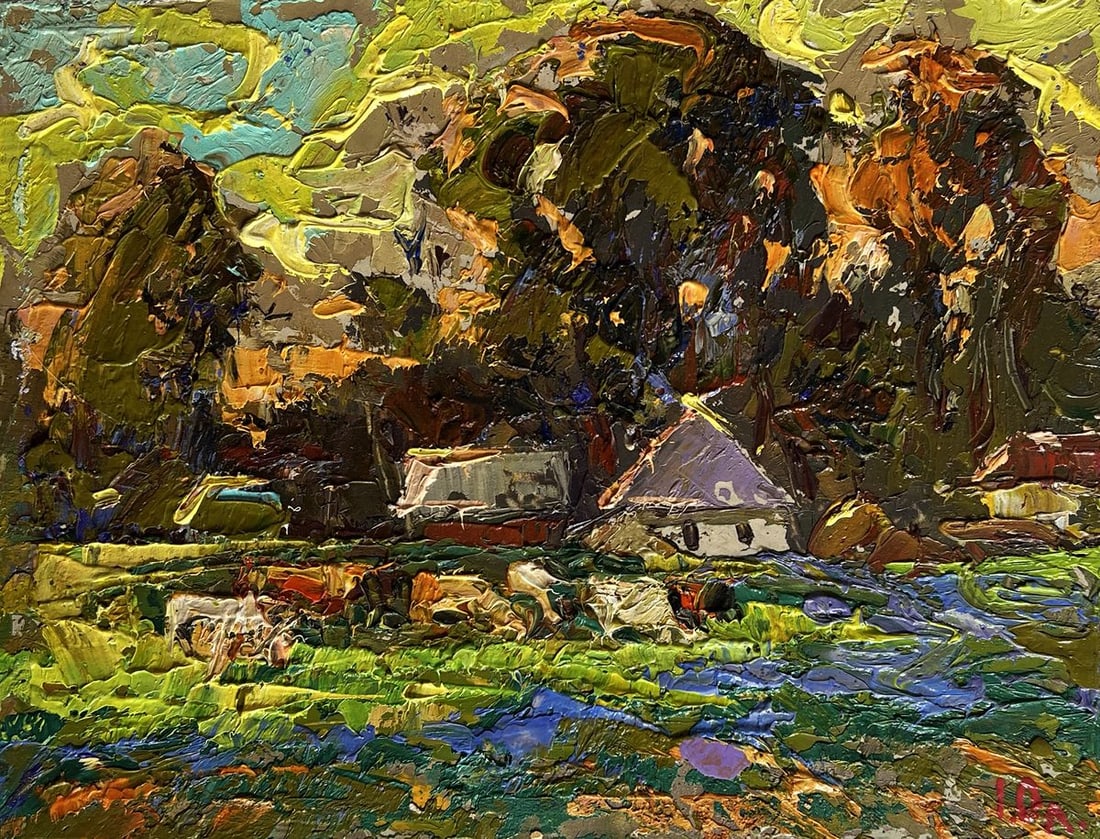 Oil painting Along the green field Alex Kalenyuk - 3