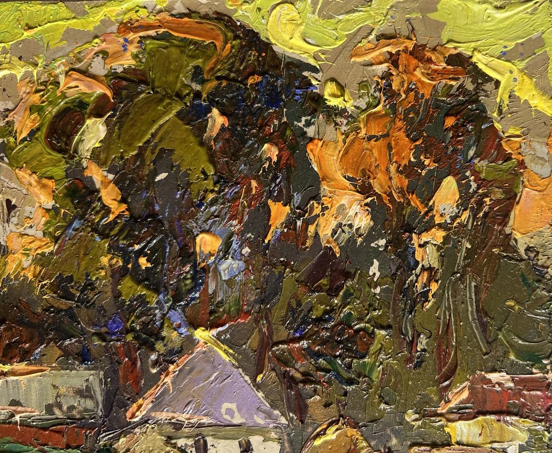 Oil painting Along the green field Alex Kalenyuk - 4