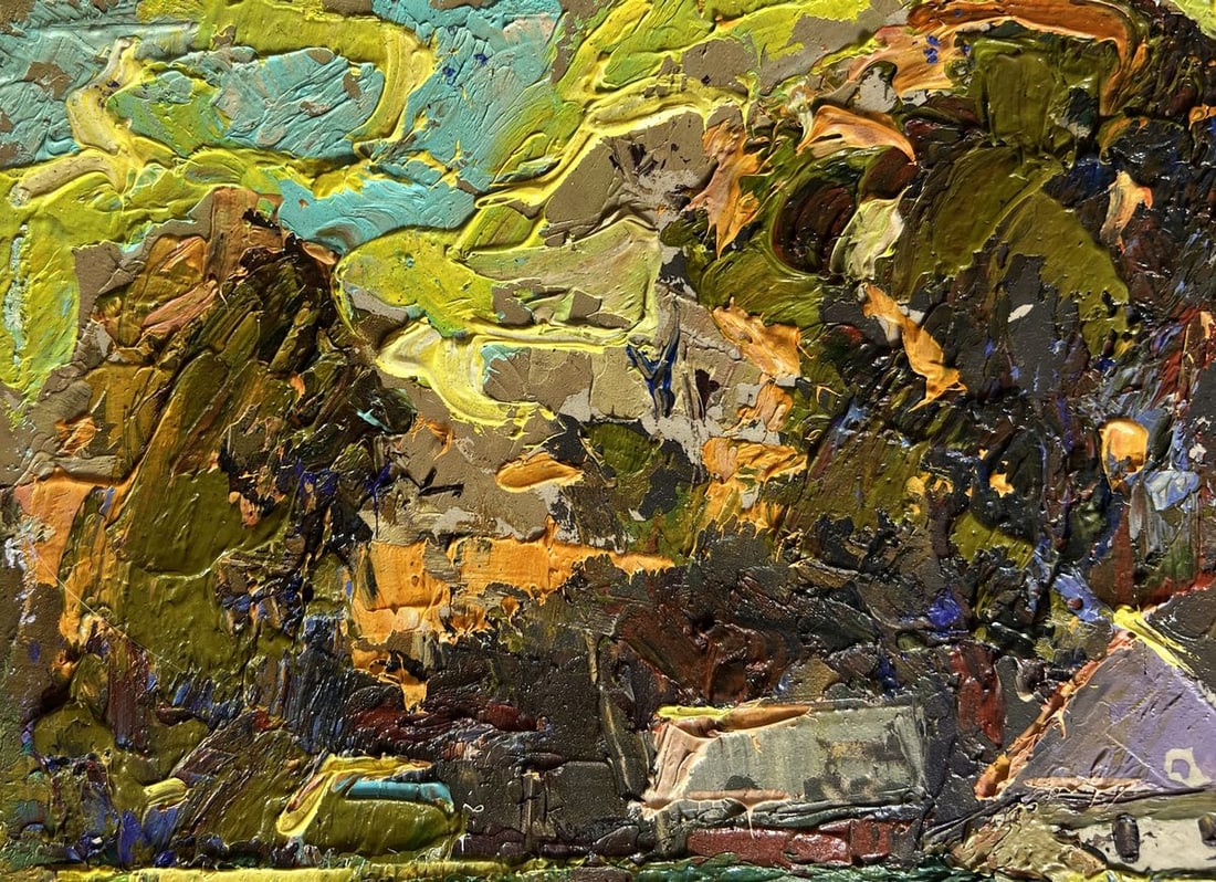Oil painting Along the green field Alex Kalenyuk - 5