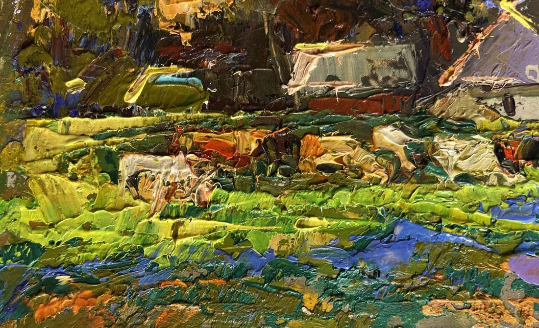 Oil painting Along the green field Alex Kalenyuk - 6