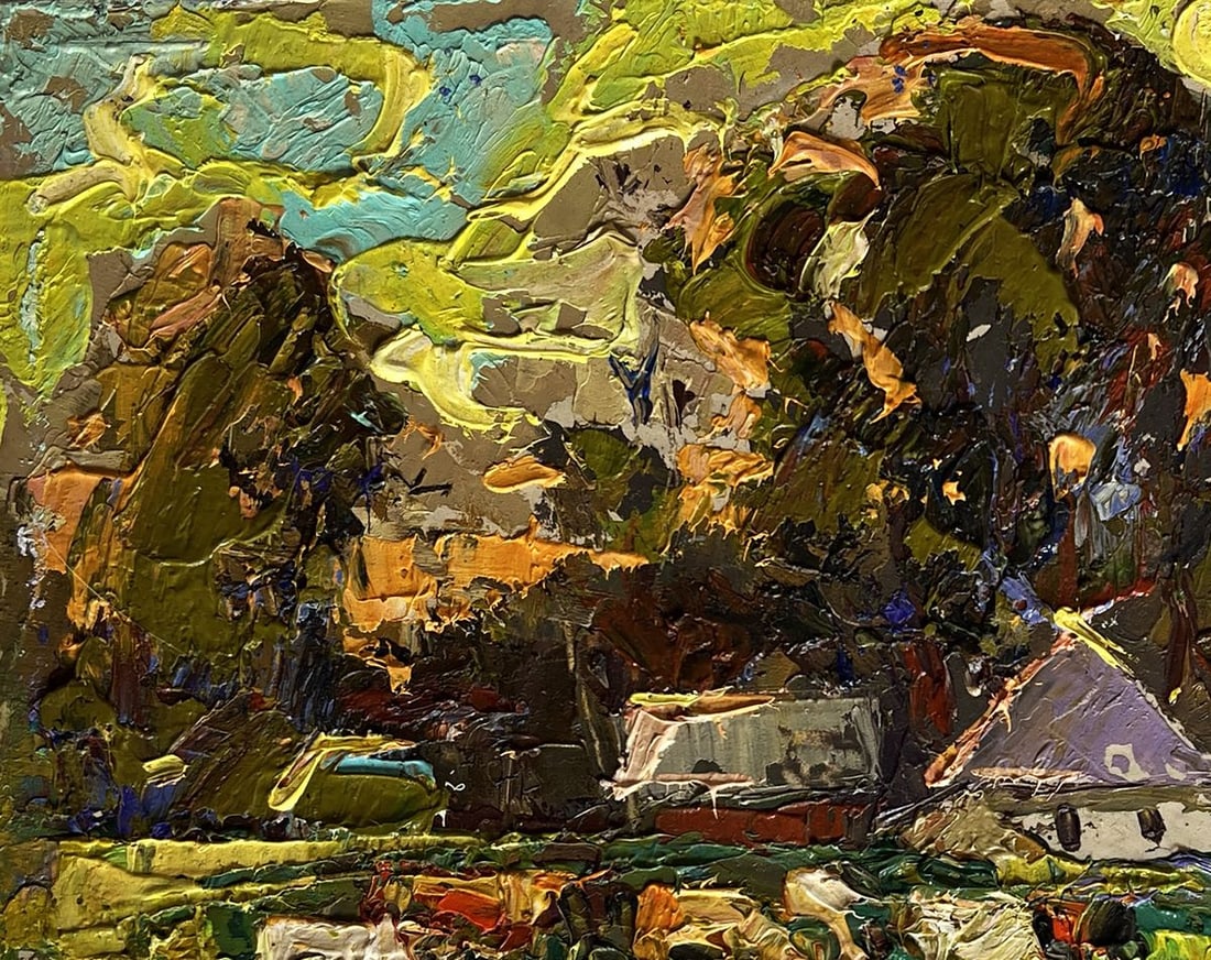 Oil painting Along the green field Alex Kalenyuk - 7