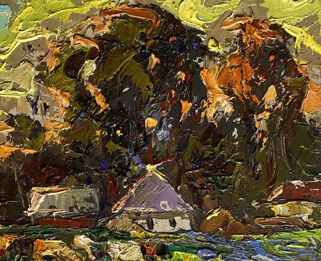 Oil painting Along the green field Alex Kalenyuk - 8