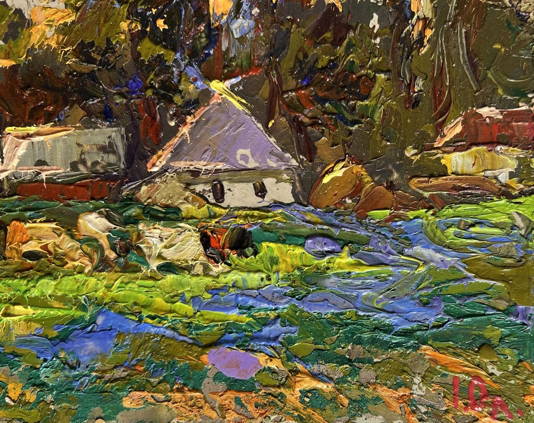 Oil painting Along the green field Alex Kalenyuk - 9