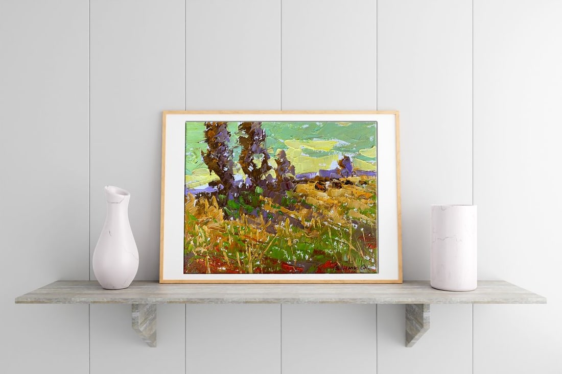 Oil painting Shepherd outside the village Alex Kalenyuk - 2