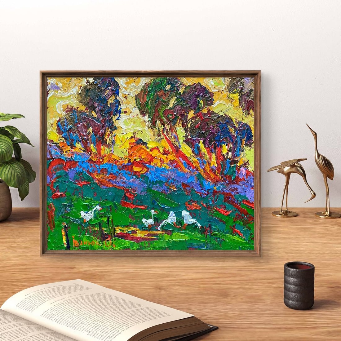 Oil painting In a green field Alex Kalenyuk - 2