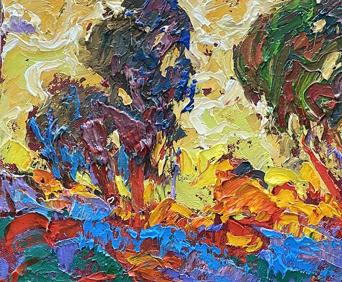 Oil painting In a green field Alex Kalenyuk - 4