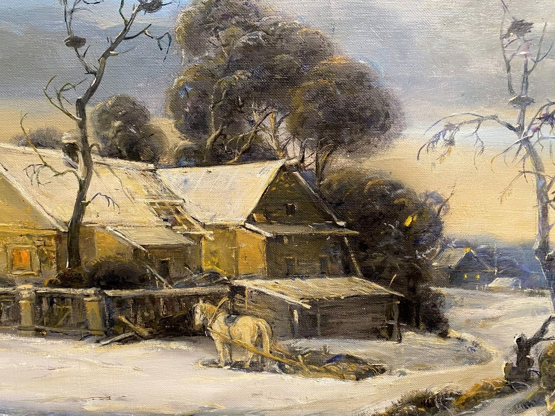 Oil painting March evening Litvinov Oleg Arkad'yevich - 3