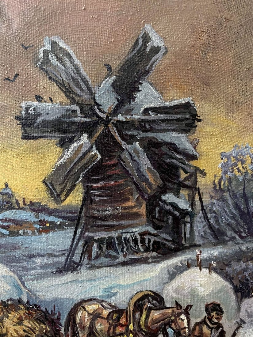 Oil painting Winter landscape Alexander Arkadievich Litvinov - 5