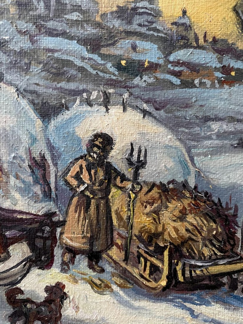 Oil painting Winter landscape Alexander Arkadievich Litvinov - 8