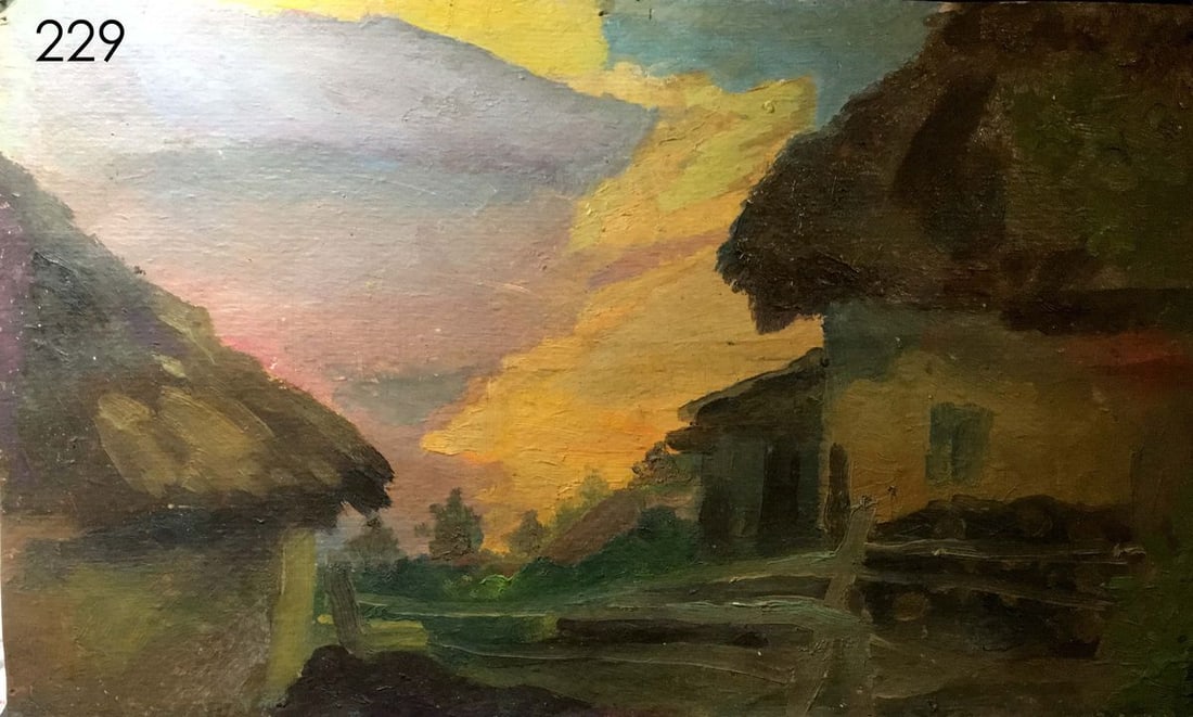 Rural street oil painting Yaroshenko Nikolai Alexandrovich: Title: Rural street oil painting Yaroshenko Nikolai Alexandrovich Description: No.229 * TITLE: "Rural street" * ARTIST: Yaroshenko Nikolai Alexandrovich * SIZE: 22x36 cm/'8,66x14,17 inches' * MEDIUM: 
