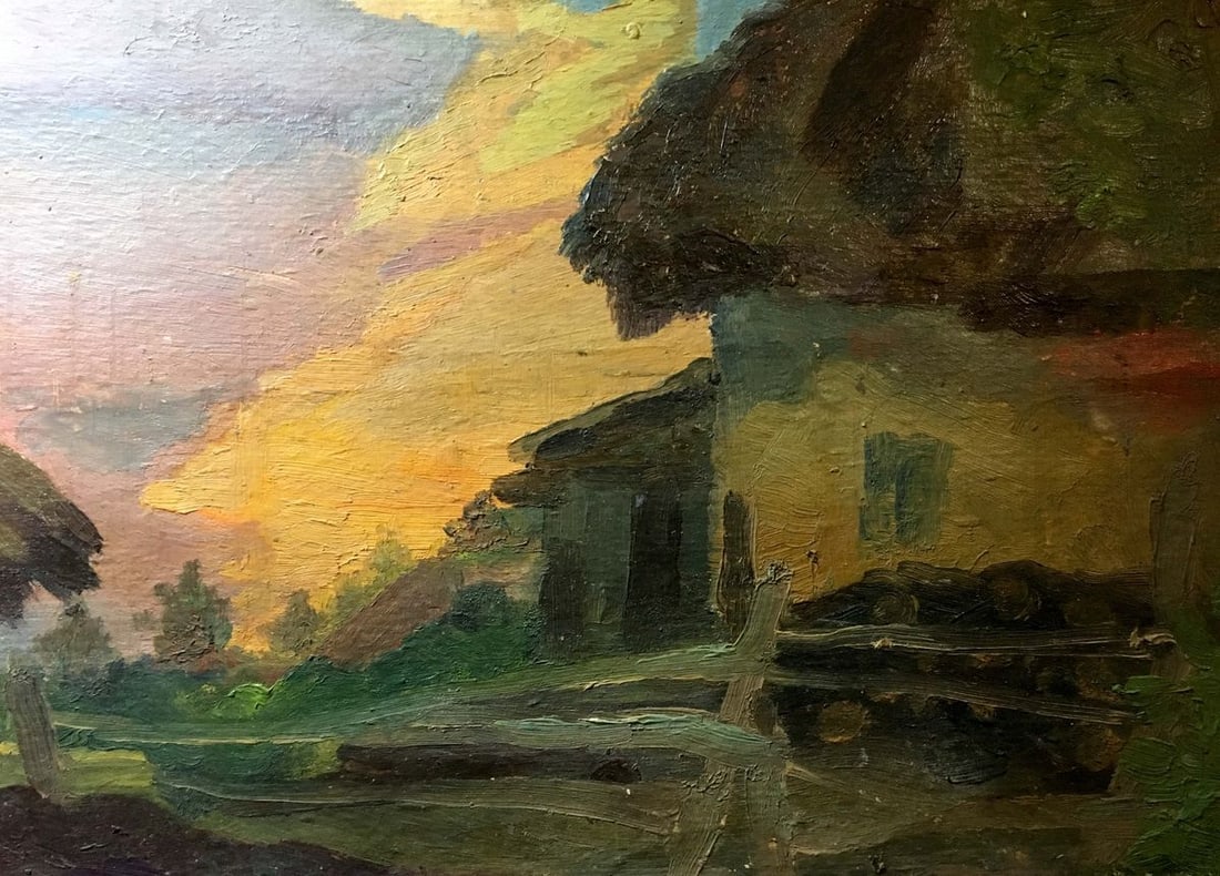 Rural street oil painting Yaroshenko Nikolai Alexandrovich - 3